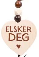 Nøglering med Hjerte i Træ