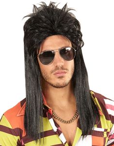 Sort Mullet Paryk til Mænd
