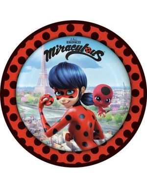 8 stk Miraculous Tallerkener 23 cm