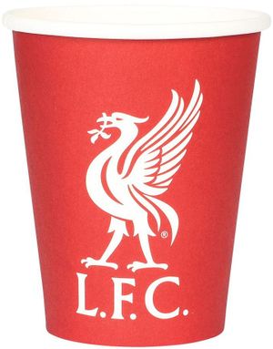 8 stk Engangskopper Liverpool FC 250 ml