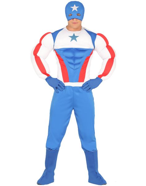 Captain America Inspireret Kostume med Muskler