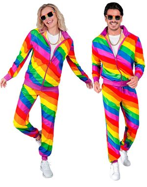 Regnbuefarget Grilldress til Voksen