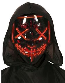 Svart Maske med Orange LED-Lys