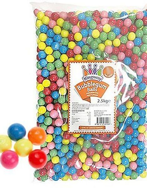 1000 stk Kingsway Bubblegum Ball - EKSTRA STOR Pose med Tyggiskuler