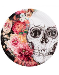 10 sk Paptallerkner 23 cm - Day of the Dead