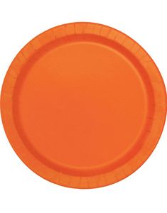 20 stk Orange Små Paptallerkener17 cm