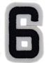 Tallet 6 - 5 cm Strygemærke