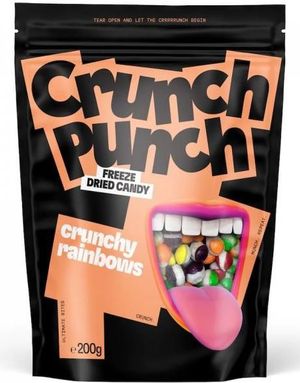 Crunch Punch Crunchy Rainbows - Pose med Frysetørket Godteri 100 gram