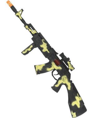 Army Machine Gun m/Bevægelse & Lyd - 60cm Kostume Tilbehør