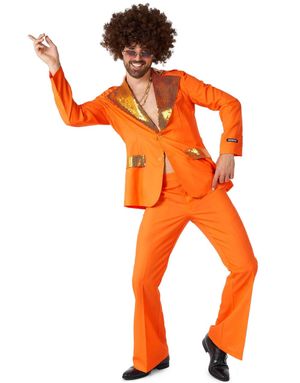 Orange Disco Dress med Gulldetaljer - Suitmeister