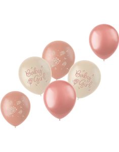 6 stk 33 cm Miks Ballonger - Baby Girl