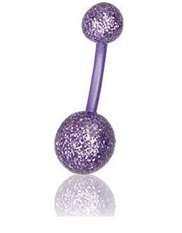 Zirkon UV Lilla - Navlepiercing i Titan