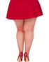 Lycra Røde Netstrømpebukser - Plus Size