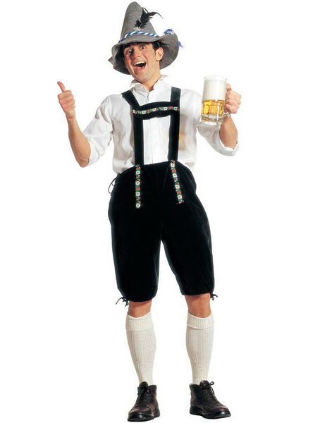 Lederhosen - Selebukser Til Oktoberfest - Mørk Grøn