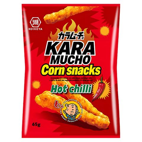 Karamucho Corn Snacks Hot Chilli 65 gram (Japan)