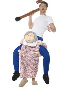 Bedstemor Piggyback Ride - Unisex Luksuskostume