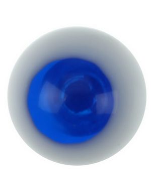 White and Blue Akrylkugle til 1,6 mm Stang