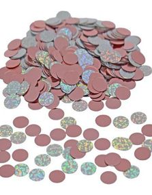 Metallisk Rosa og holografisk Sølv Konfetti til Dekorasjon