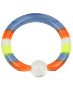 Akryl Rainbow Bold Closure Ring Piercing