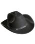 Sort Cowboyhat med Simili Kant