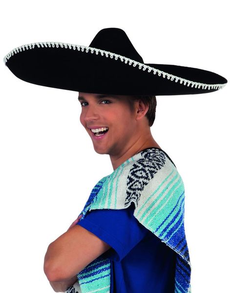 Sort Sombrero i God Kvalitet 58 cm