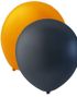 10 stk 30 cm - Sorte og Orange Balloner