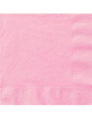 50 stk Lys Rosa Servietter 33x33 cm