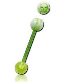 Green Skull - Tungepiercing