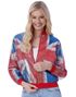 Union Jack - Sequin Bomber Jakke til Dame - X-Small