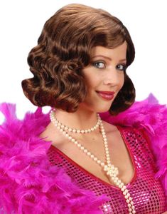 20'er Flapper Paryk i Brun