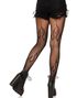 Svart Pantyhose Strømpebukse med Flamme Motiv