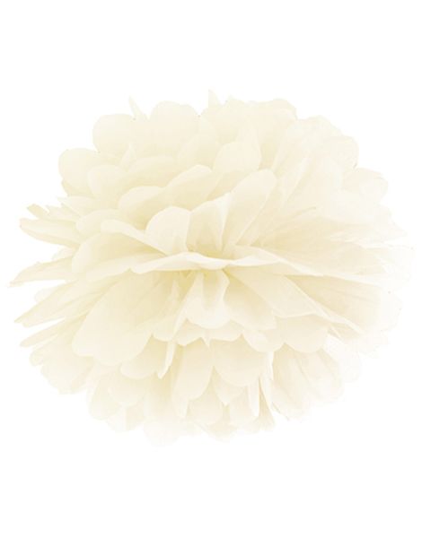 Cremefarvet Pom Pom 25 cm