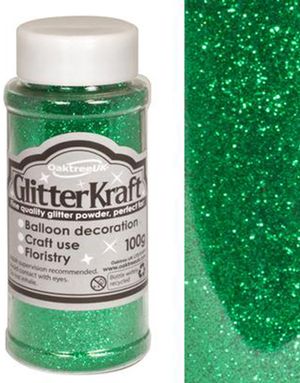 Grønt Hobbyglitter 100 gram