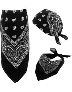 Paisley Bandana - Sort
