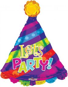 Lets Party! - Folieballon med Hatteform 71 cm