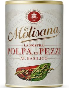 La Molisana Hakkede Tomater med Basilikum - 400g (Italia)
