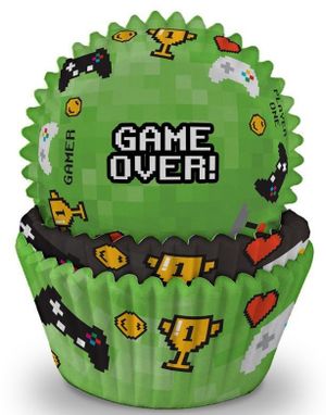 75 stk Game Over Cupcake / Muffinsformer