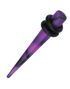 Spike Expander - Lilla og Sort Akryl Piercing