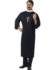 Præste Herrekostume 2 Dele