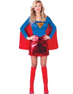 Super-Girl Inspireret Kvindekostume