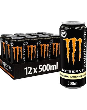 12 Stk Monster Energy Reserve Orange Dreamsicle 500 ml Energidrik - Helt Brett