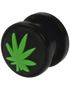 Sort Piercing Plug med Pot Gummi Tryk