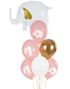 6 stk 30 cm Ballonger - Rosa 1 År Ballongbukett