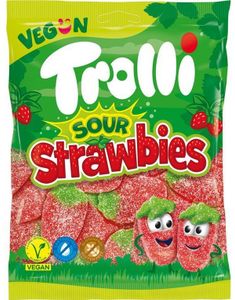 Trolli Sour Strawbies - Sure Jordbær 175 gram