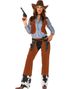 Ville Vesten Cowgirl Damekostyme - L