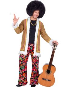 Woodstock Hippiekostume til Mænd med Jakke og Bukser