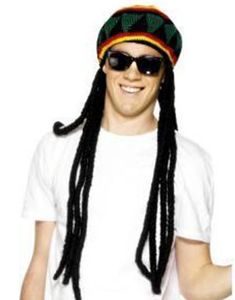 Rasta Mand Paryk med Hue