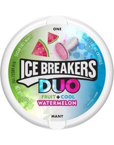 Ice Breakers Duo Watermelon - Sukkerfrie Sukkertøy med Vannmelonsmak 42 gram (USA Import)