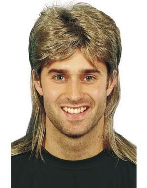 Jason/Mullet Paryk - 80-tallet - Lys Brun