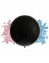 Svart Gender Reveal Ballong med Konfetti 